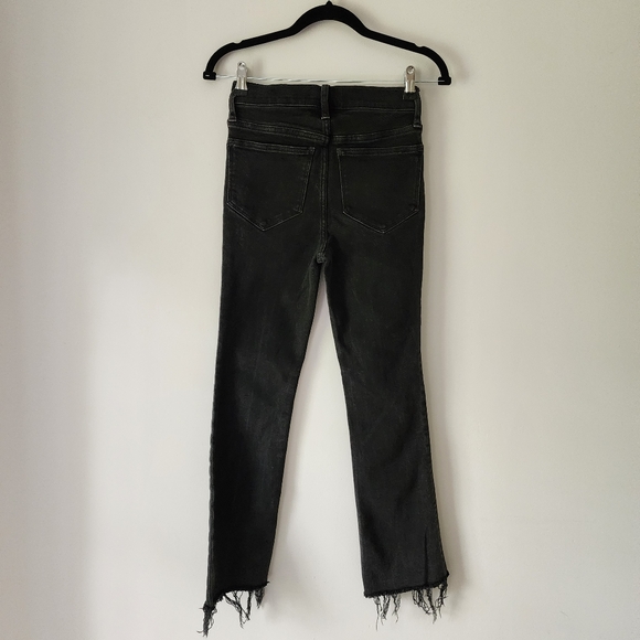 Madewell Cali Demi-Boot Raw Hem Black Jeans Size 25 - Picture 6 of 11
